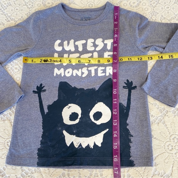 The Children’s Place Size 4T - Set of 2 Boy’s Cotton Long Sleeve Monster Tees - Picture 5 of 12